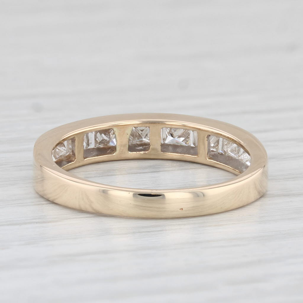 Light Gray 1.05ctw Channel Set Diamond Wedding Band 14k Yellow Gold Size 8.75 Stackable