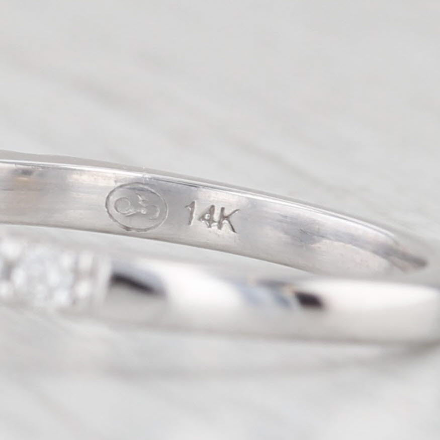 Light Gray 0.94ctw Round Diamond Halo Engagement Ring 14k White Gold Sz 6.75 GIA Cathedral