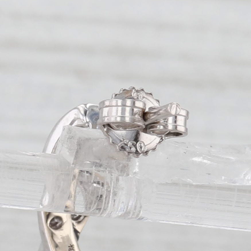 Light Gray 0.44ctw Diamond X Drop Earrings 18k White Gold J-Hook