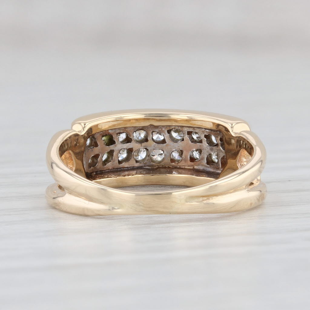 Light Gray 0.25ctw Diamond Ring 14k Yellow Gold Size 7 Wedding Band