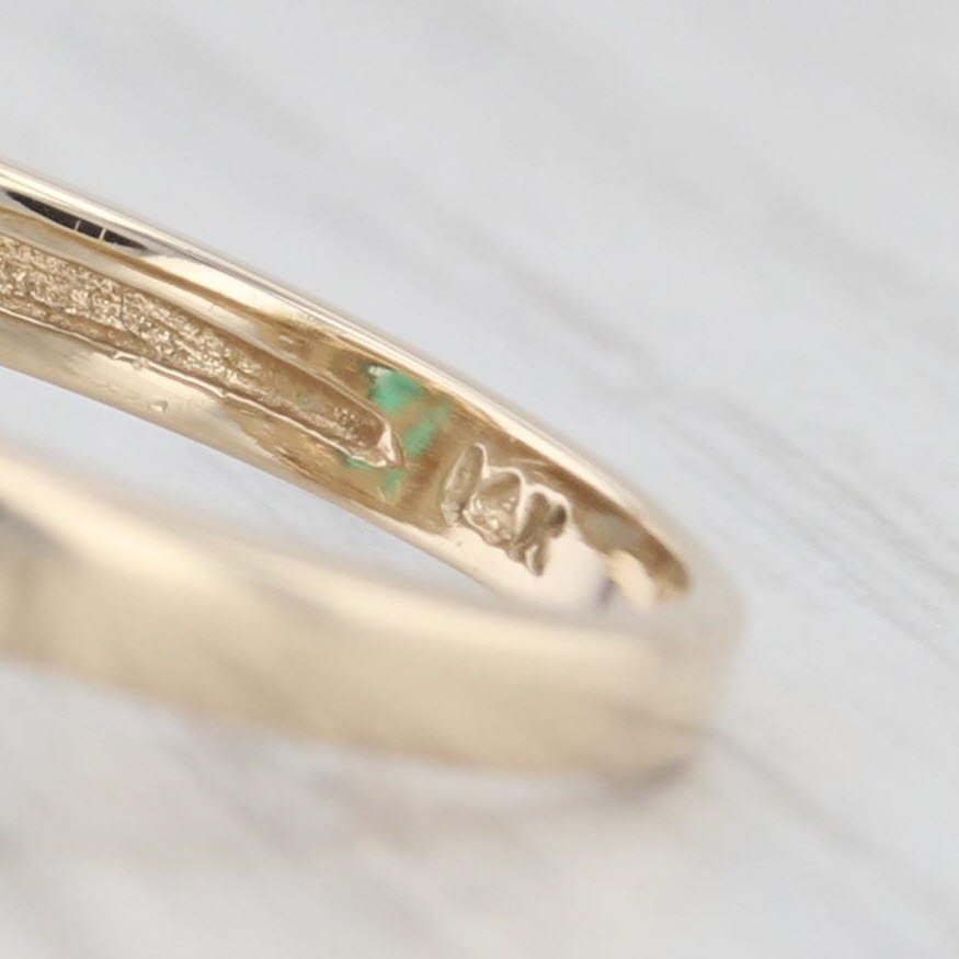 Light Gray 1.41ctw Oval Emerald Diamond Halo Ring 14k Yellow Gold Size 7 Engagement