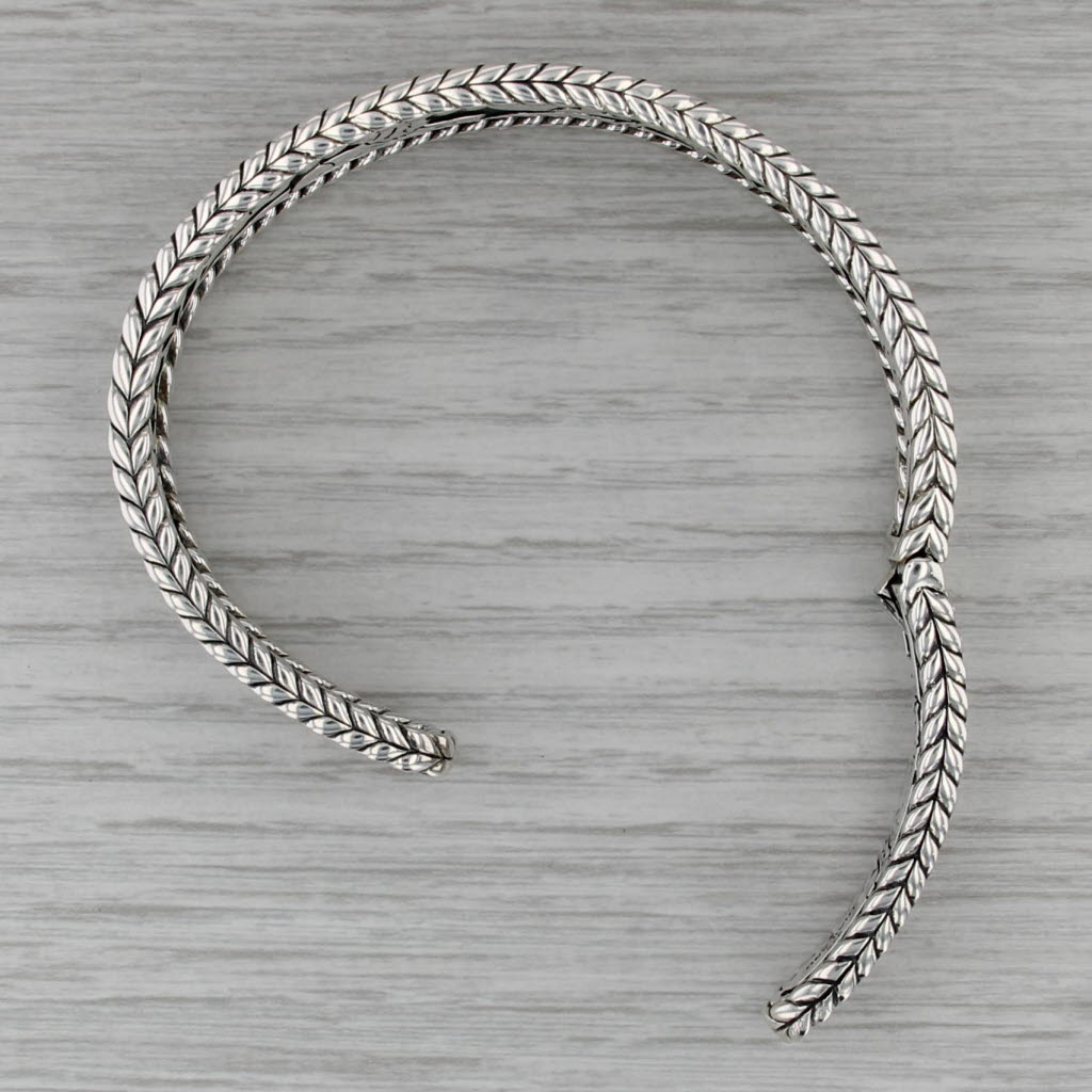 John Hardy Jai Safari Scene Cuff Bracelet Sterling Silver Hinged 7" Statement