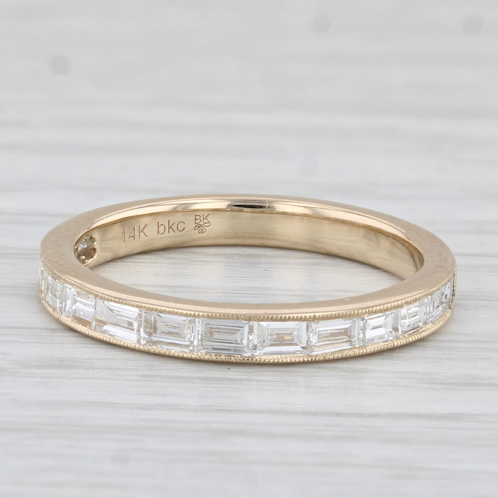 Light Gray New Beverley K 0.65ctw Diamond Wedding Band 14k Gold Size 6.75 Stackable Ring