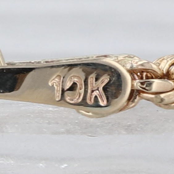 21" 1.8mm Rope Chain Necklace 10k Yellow Gold