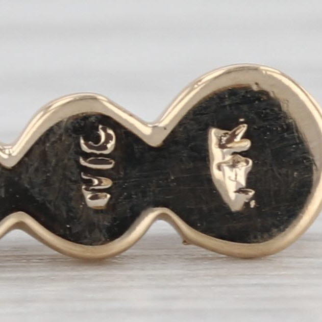 Small 0.20ctw Diamond 3-Stone Journey Pendant 14k Yellow Gold