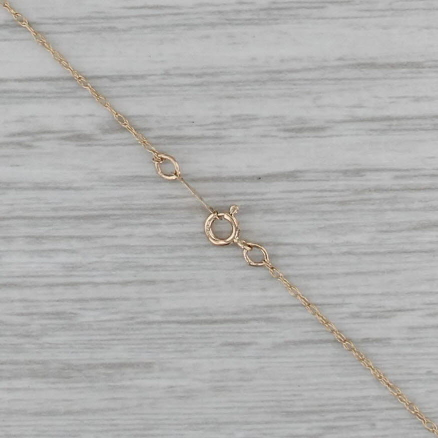 Fine Rope Chain Necklace 14k Yellow Gold 19" 1mm