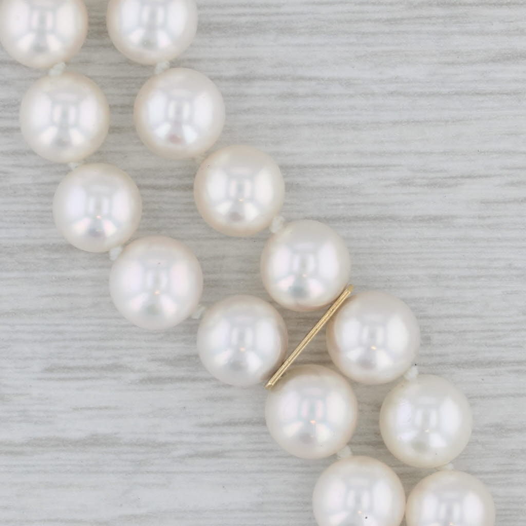 Gray Mikimoto Cultured Pearl Strand Bracelet 18k Yellow Gold 6.5"