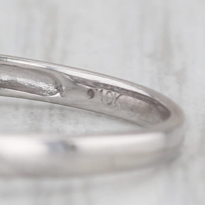 0.33ctw Princess Diamond Engagement Ring 10k White Gold Size 7 Cathedral Band