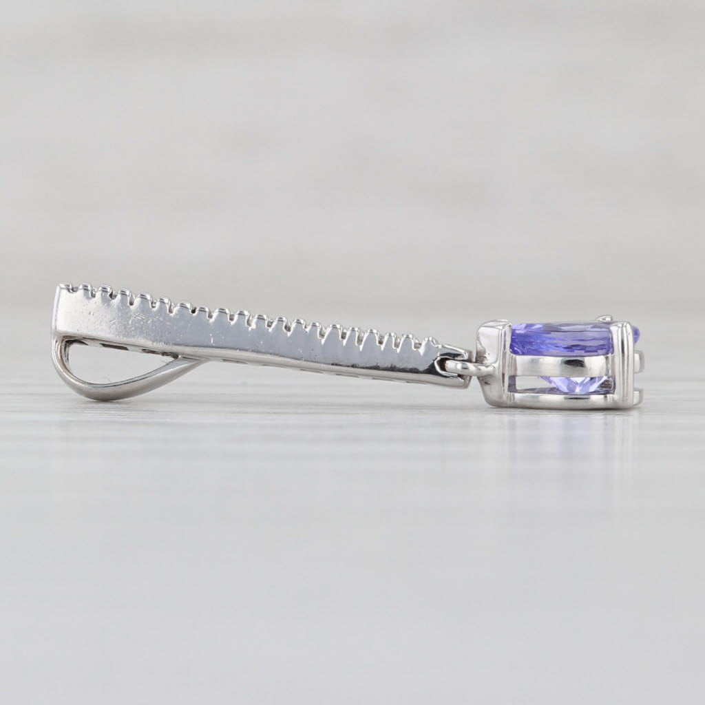 0.52ctw Tanzanite Diamond Journey Pendant 14k White Gold