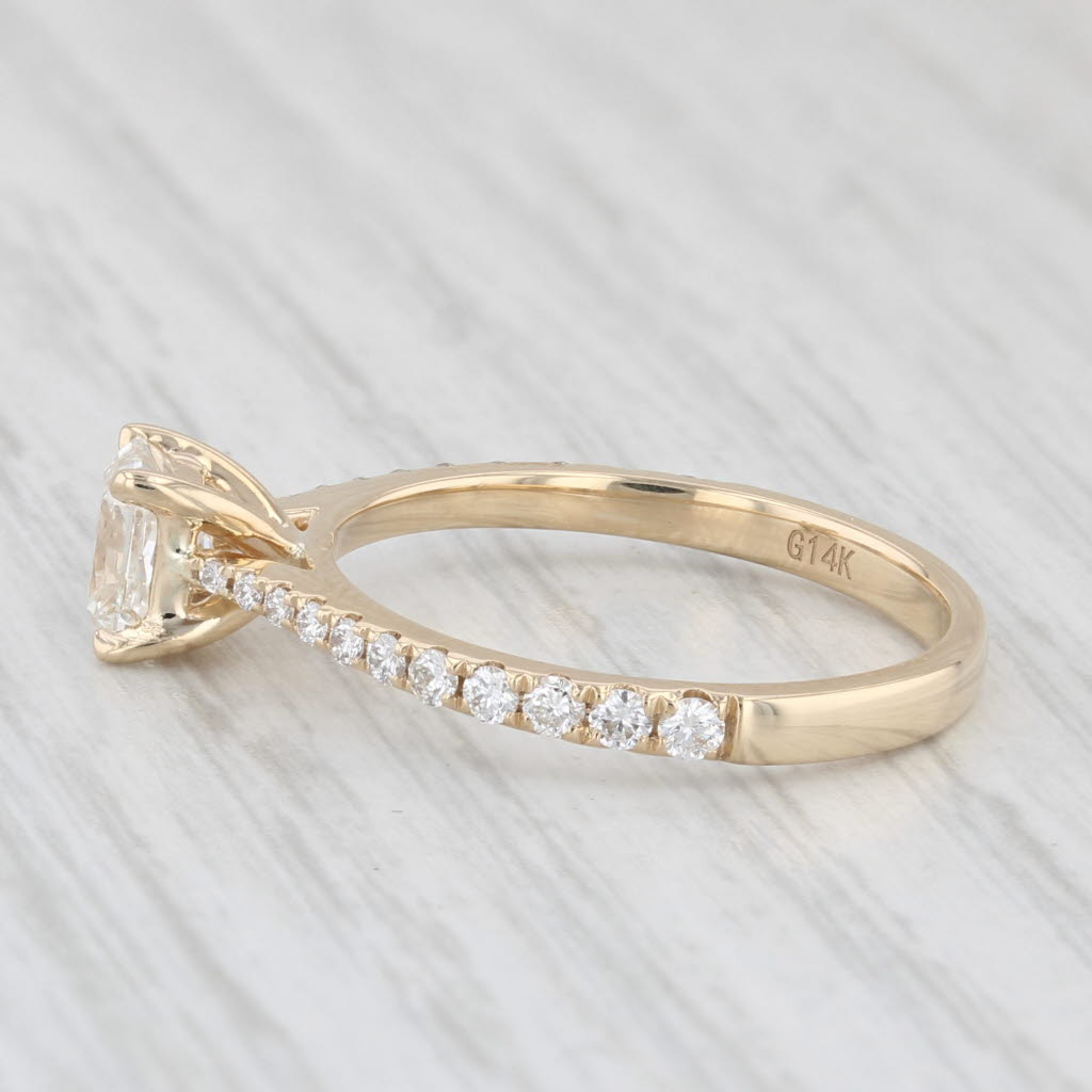 New Custom 1ctw VS2 Diamond Engagement Ring 14k Yellow Gold Size 6.75 IGI