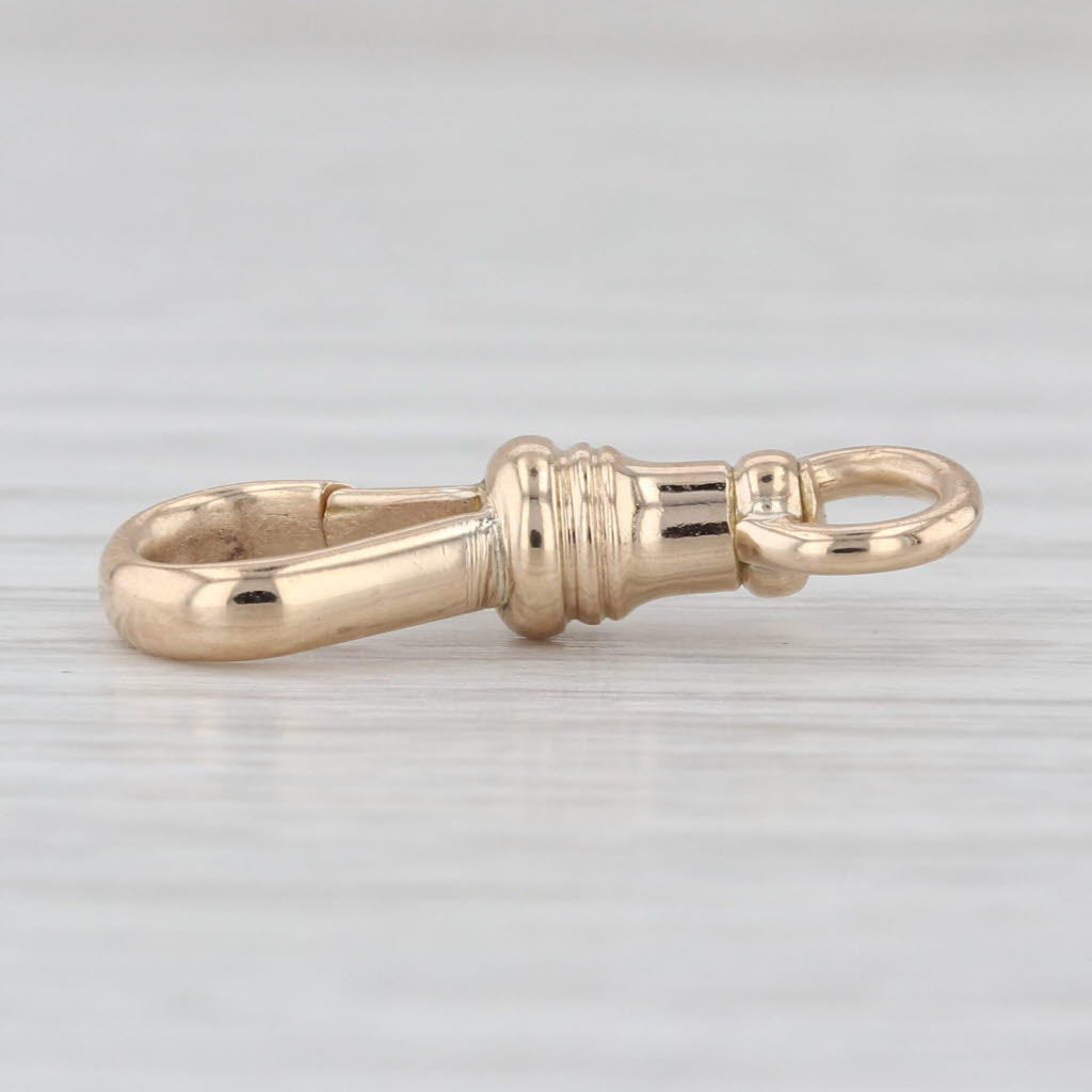 Antique Spring Hook Clasp 14k Yellow Gold Findings Jewelry Making Watch Chain