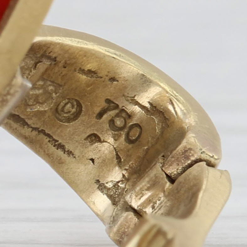 Slane & Slane Sardonyx Lion Carved Enhancer Pendant 18k Gold Clip Bail