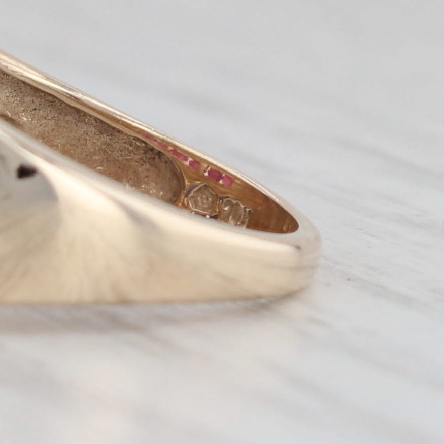 Light Gray 0.89ctw Ruby Sapphire Emerald Diamond Ring 10k Gold Size 7 Cocktail