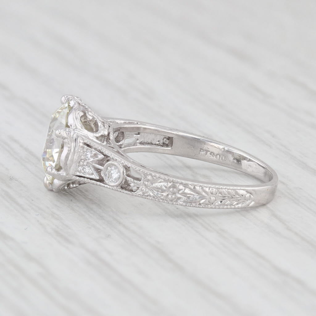 Light Gray Neil Lane 1.83ctw VS1 Diamond Engagement Ring 900 Platinum GIA Round Solitaire