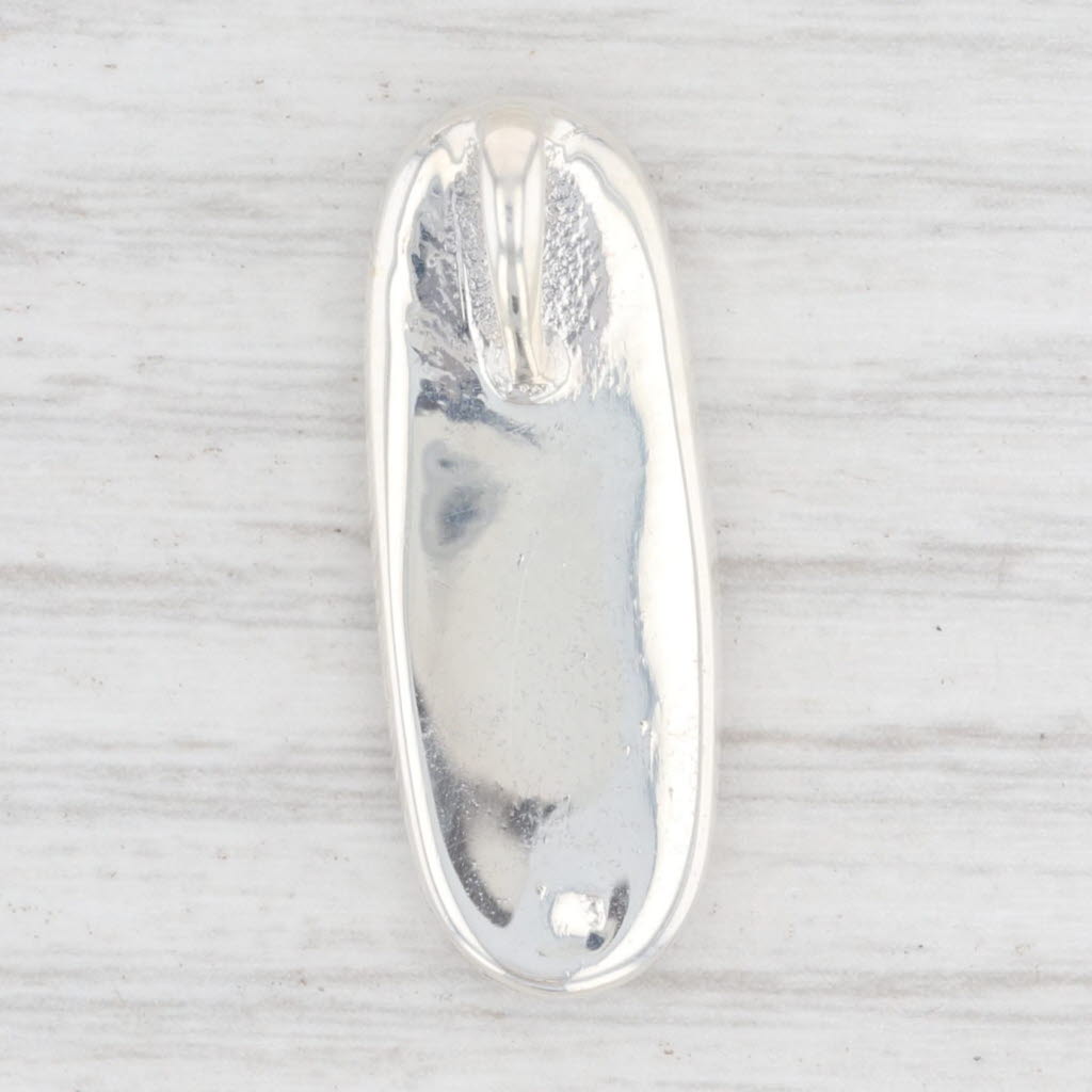 New Onyx Drop Pendant Sterling Silver 925 Oval Solitaire