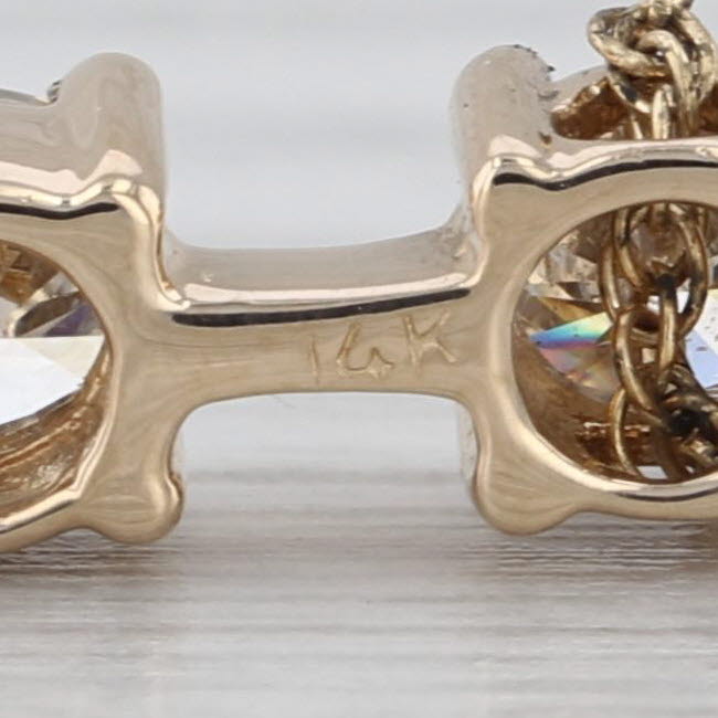 0.75ctw Diamond 3-Stone Journey Pendant Necklace 14k Gold 18.5" Rope Chain