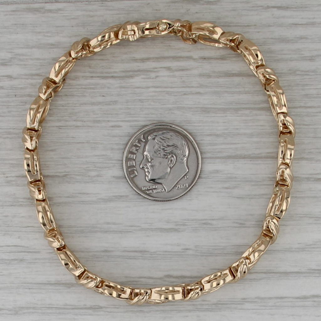 2.02ctw Diamond Knot Bracelet 14k Yellow Gold 7" 6.8mm