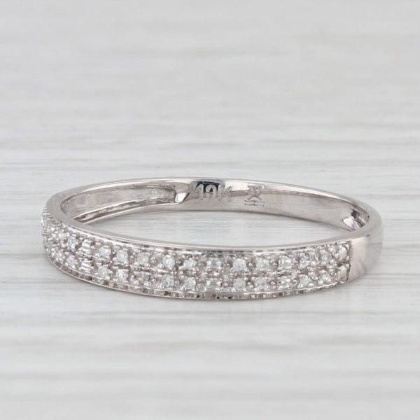 Diamond Band 10k White Gold Size 7 Stackable Wedding Ring