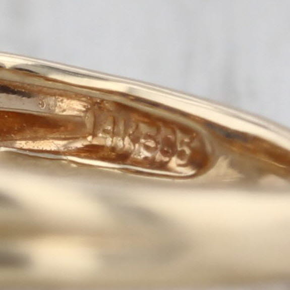 0.26ctw Blue Sapphire Ring 14k Yellow Gold Stackable Wedding Band Size 4.5