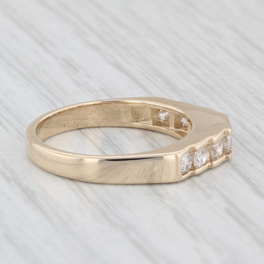 Light Gray 0.50ctw Tiered Diamond Ring 14k Yellow Gold Size 5.5 Stackable