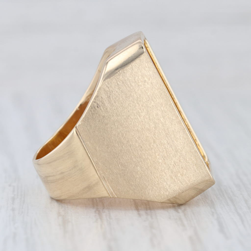 5 Gram Credit Suisse Gold Bar Ring 14k 9999 Fine Gold Size 8.75 Signet