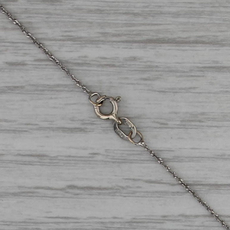 0.55ctw Diamond Eternity Circle Pendant 14k White Gold 18" Rope Chain Necklace