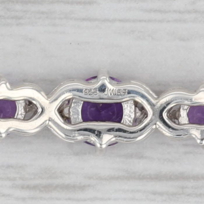 1.08ctw Amethyst Topaz Bracelet Sterling Silver Adjustable Chain Renaissance