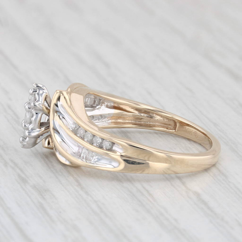 Light Gray 0.15ctw Diamond Engagement Ring 10k Yellow Gold Size 7