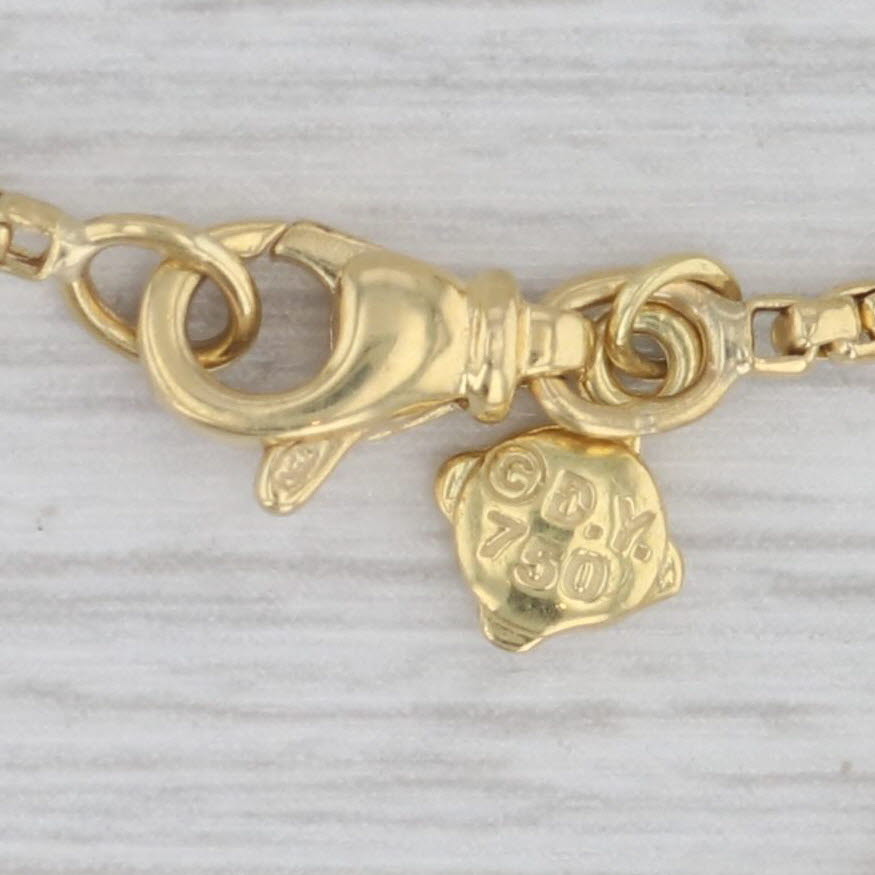 Gray David Yurman 0.15ctw Diamond Starburst Station Necklace 18k Yellow Gold 17"
