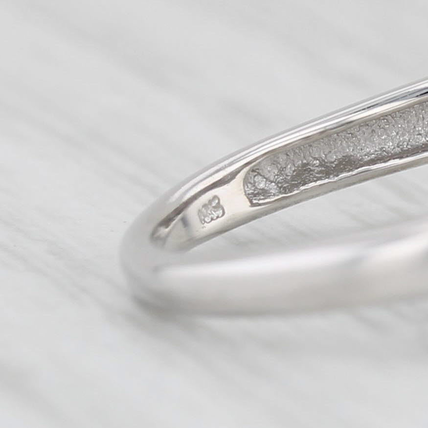 Light Gray 0.35ctw Diamond Cluster Ring 10k White Gold Size 8