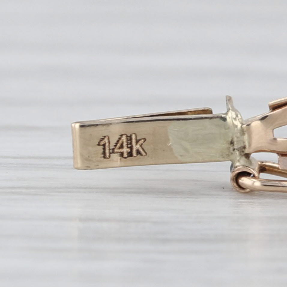 1.04ctw Emerald Diamond V Chain Bracelet 7" 14k Yellow Gold