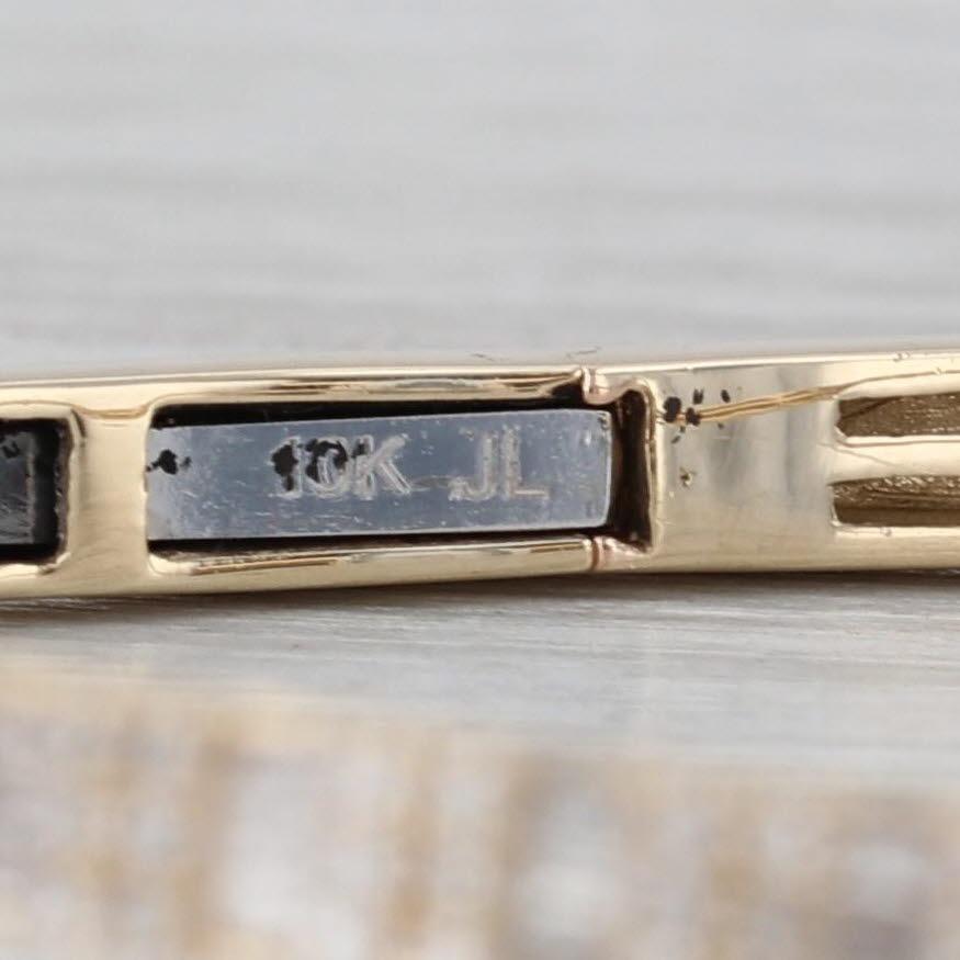 Gray 1.68ctw Diamond Bypass Bangle Bracelet 10k Yellow Gold 7" Hinged