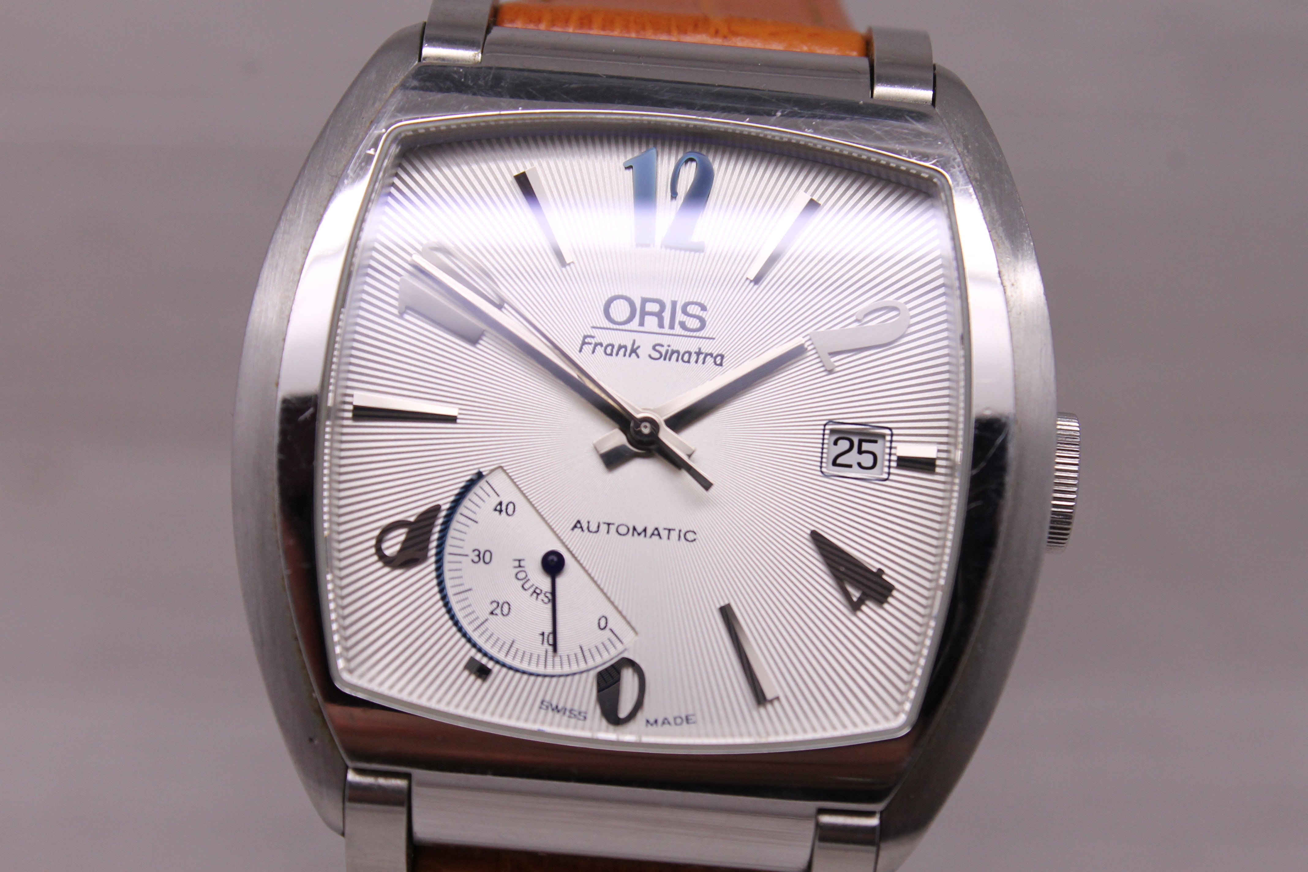 Oris Frank Sinatra Limited Edition Mens 39mm Steel Automatic Watch Power Reserve