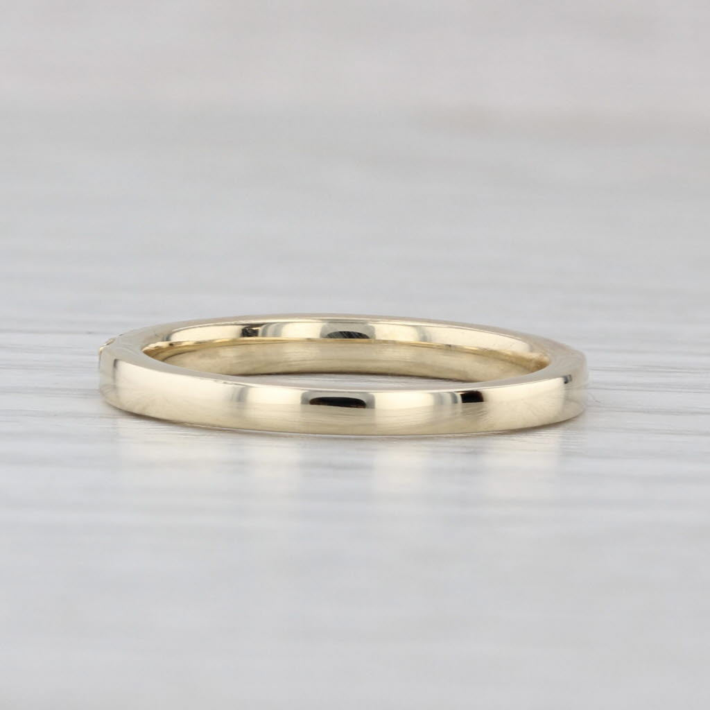 0.51ctw Yellow Diamond Ring 9k Yellow Gold Size 6.25 Stackable Wedding Band COA