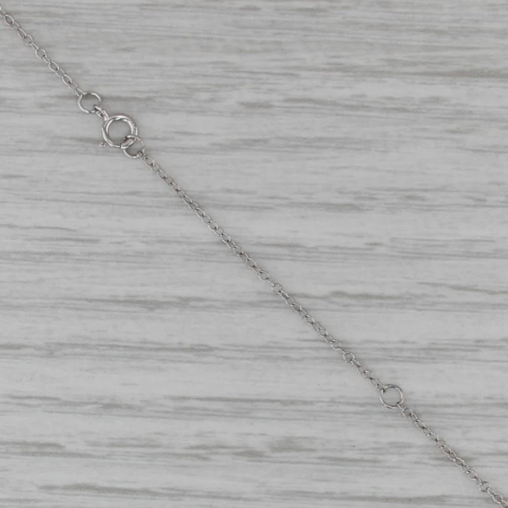 Diamond Accented Cross Pendant Necklace 14k White Gold 17" 19" Cable Chain