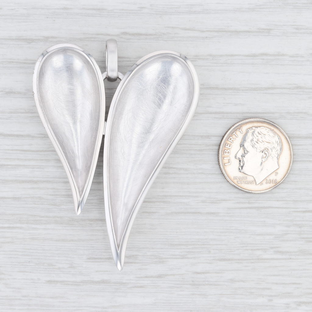 New Bastian Inverun Innovative Heart Pendant Sterling Silver 12843 Statement
