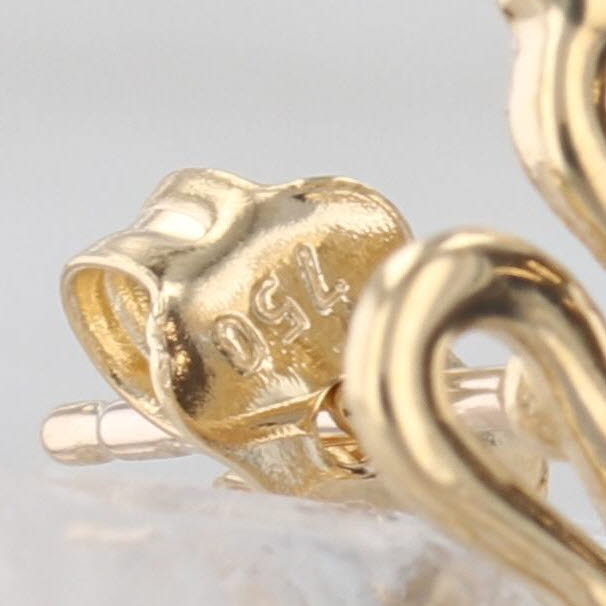 Slithering Snake Stud Earrings 18k Yellow Gold Studs