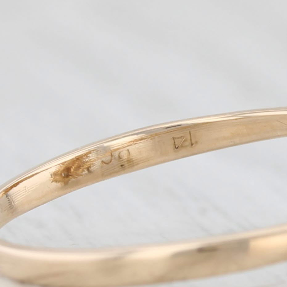 Light Gray Opal Diamond Aquamarine Cluster Ring 14k Yellow Gold Size 7.5