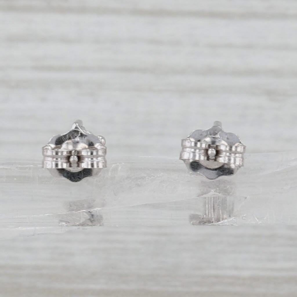0.40ctw Oval Tanzanite Stud Earrings 10k White Gold Small Studs
