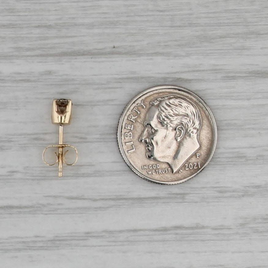 Single 0.17ct Solitaire Diamond Stud Earring 14k Yellow Gold