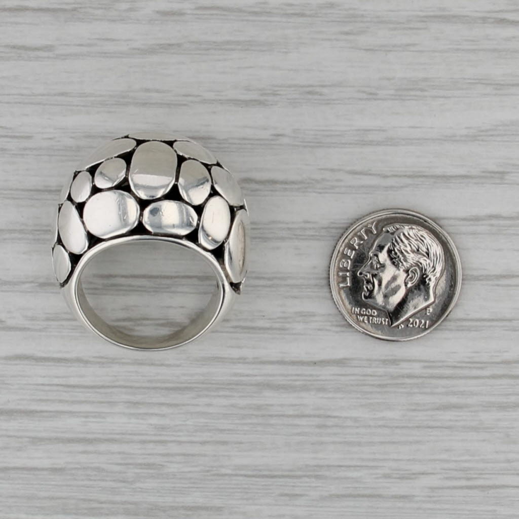 John Hardy Pebble Dome Kali Ring Sterling Silver Size 7.75 Statement