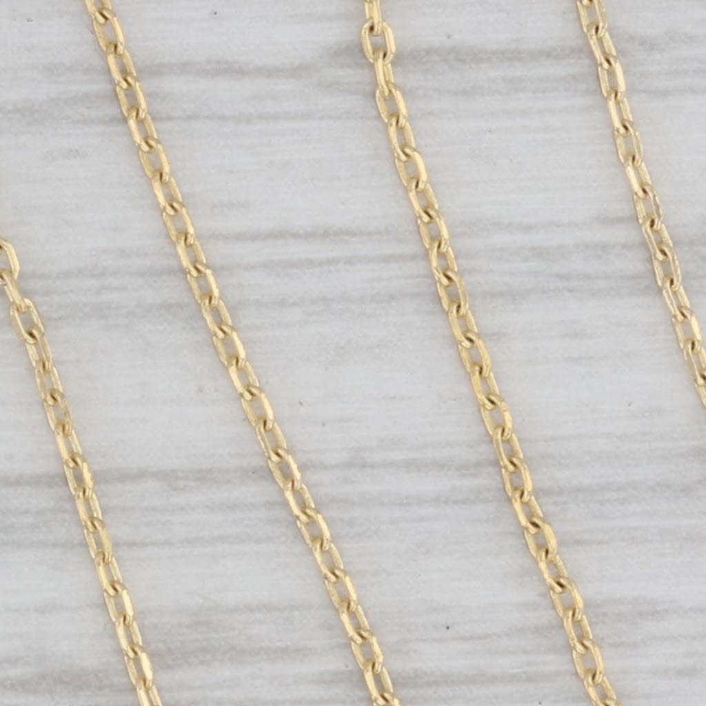 Gray Cultured Pearl Station Necklace 14k Yellow Gold 16.25” Cable Chain