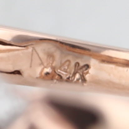 0.78ctw Diamond Halo Engagement Ring 14k Rose Gold Size 10.75