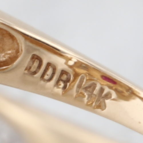 0.83ctw Ruby Diamond Halo Ring 14k Yellow Gold Size 7.25