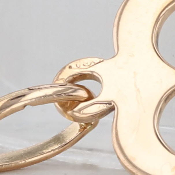 Open Heart Pendant 18k Yellow Gold Charm