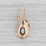 0.88ct Mystic Topaz Pear Solitaire Pendant 10k Yellow Gold Small Drop