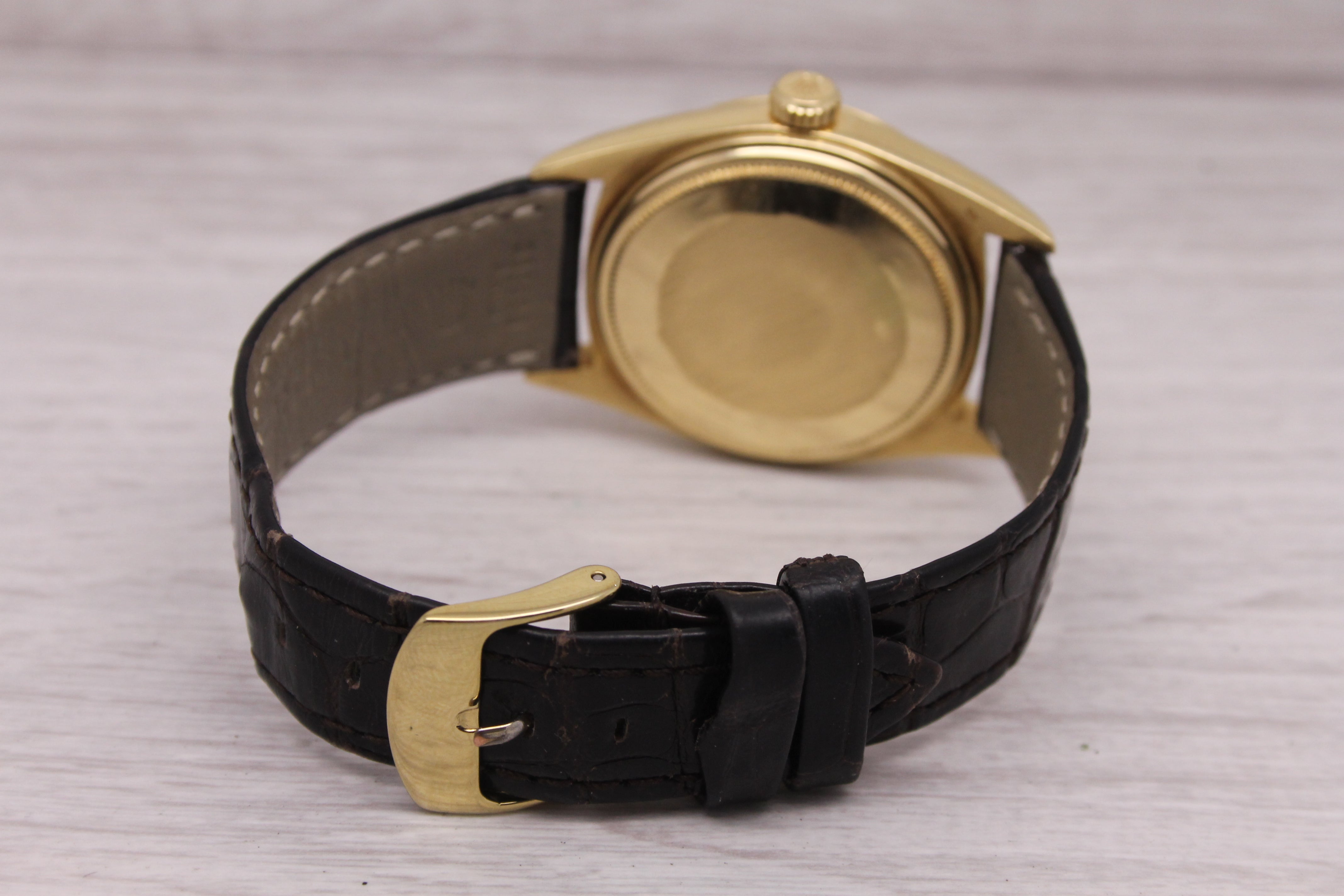 Gray Vintage 1967 Rolex Day Date 1803 Mens 18k Yellow Gold Automatic Watch President