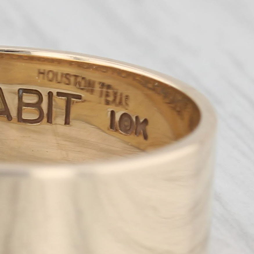 Light Gray 14th Degree Scottish Rite Yod Ring 10k Yellow Gold Size 9.5 Masonic Men's Band