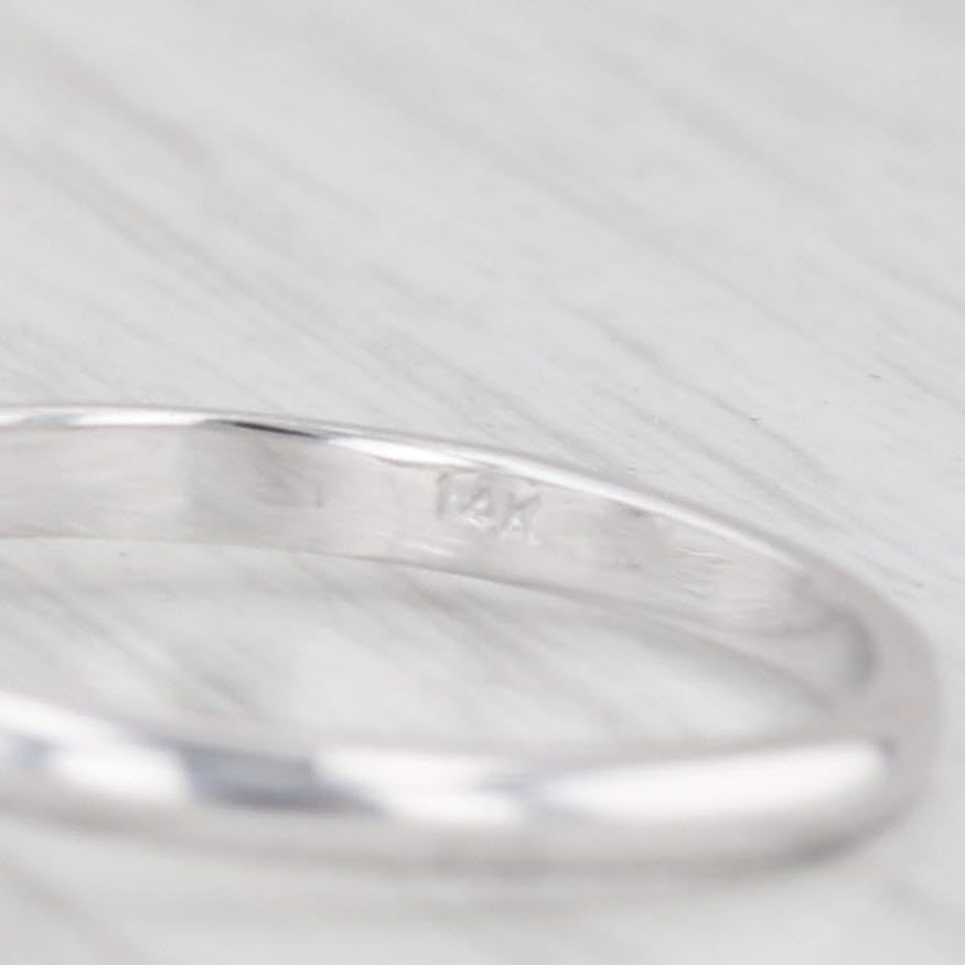 Light Gray 0.29ct VS2 Round Solitaire Diamond Engagement Ring 14k White Gold Size 6