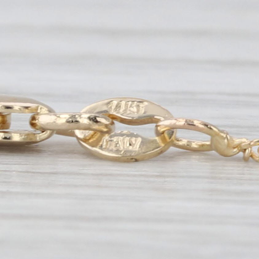 Double Cross Pendant Necklace 14k Yellow Gold 18" Curb Chain Necklace